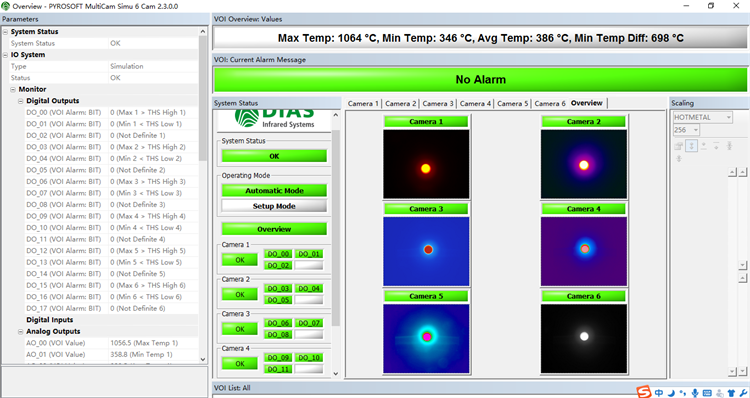 同時(shí)控制多臺(tái)DIAS紅外熱像儀的軟件